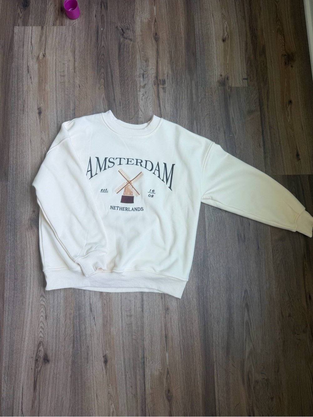 Altar'd State Cream Amsterdam Crewneck Sweatshirt